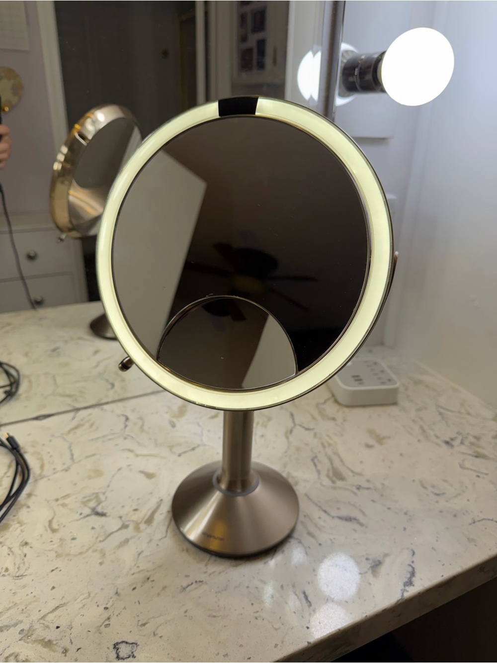 simplehuman LED Lighted Vanity Mirror in Brushed Silver